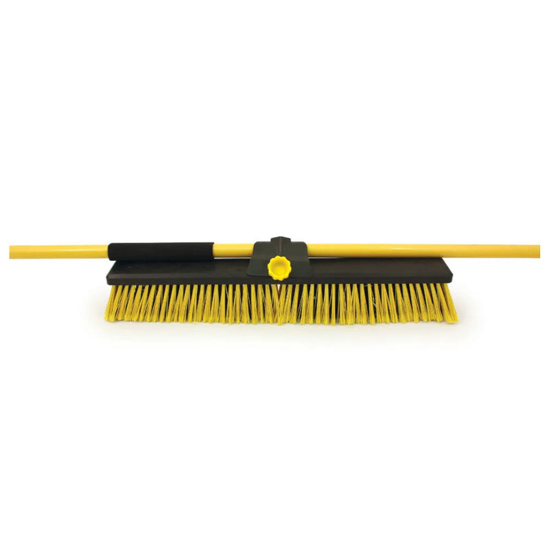 Bulldozer Soft/Stiff Broom With Metal Handle - 24" / 600mm