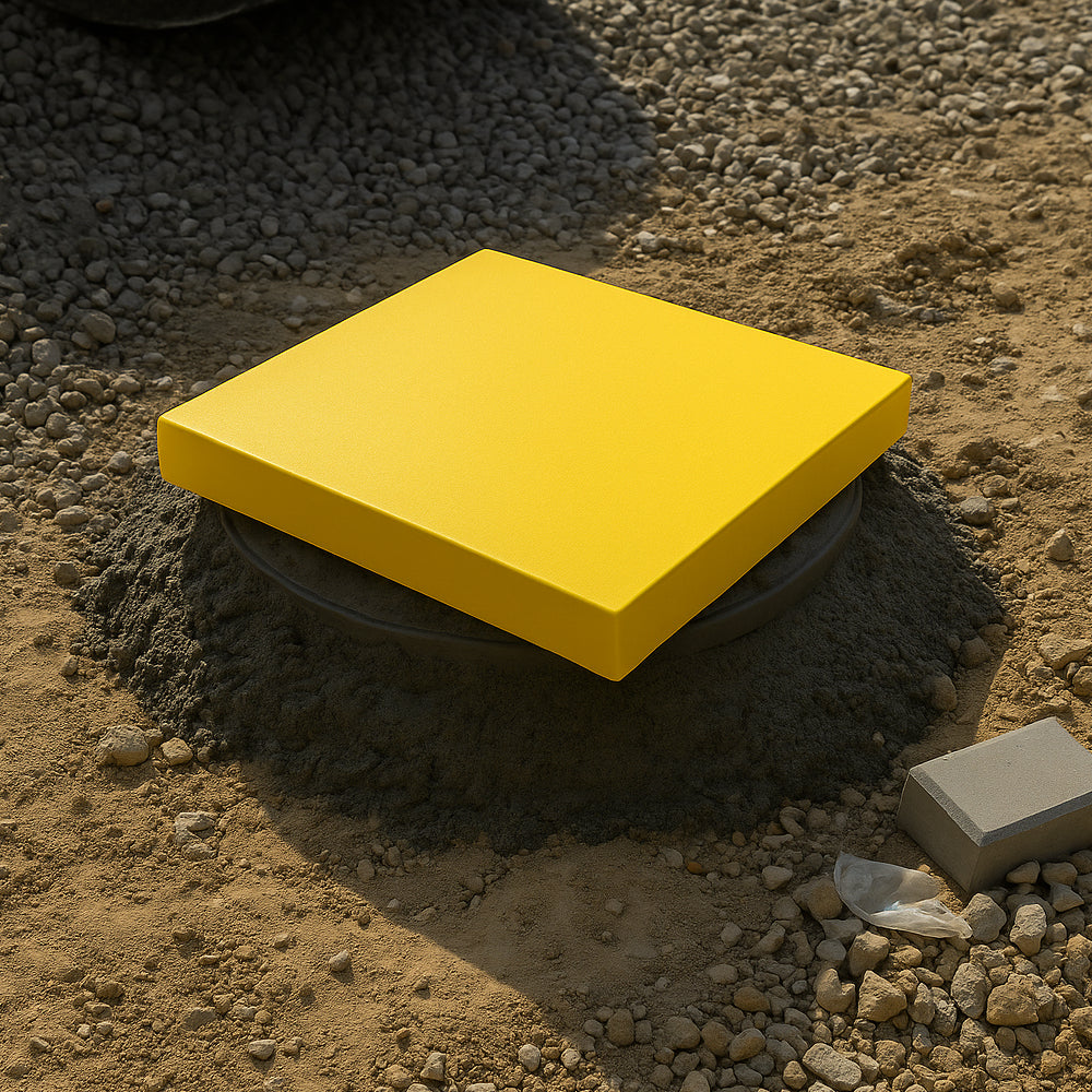Manhole Protection Cover - Yellow - 50mm x 680mm x 680mm