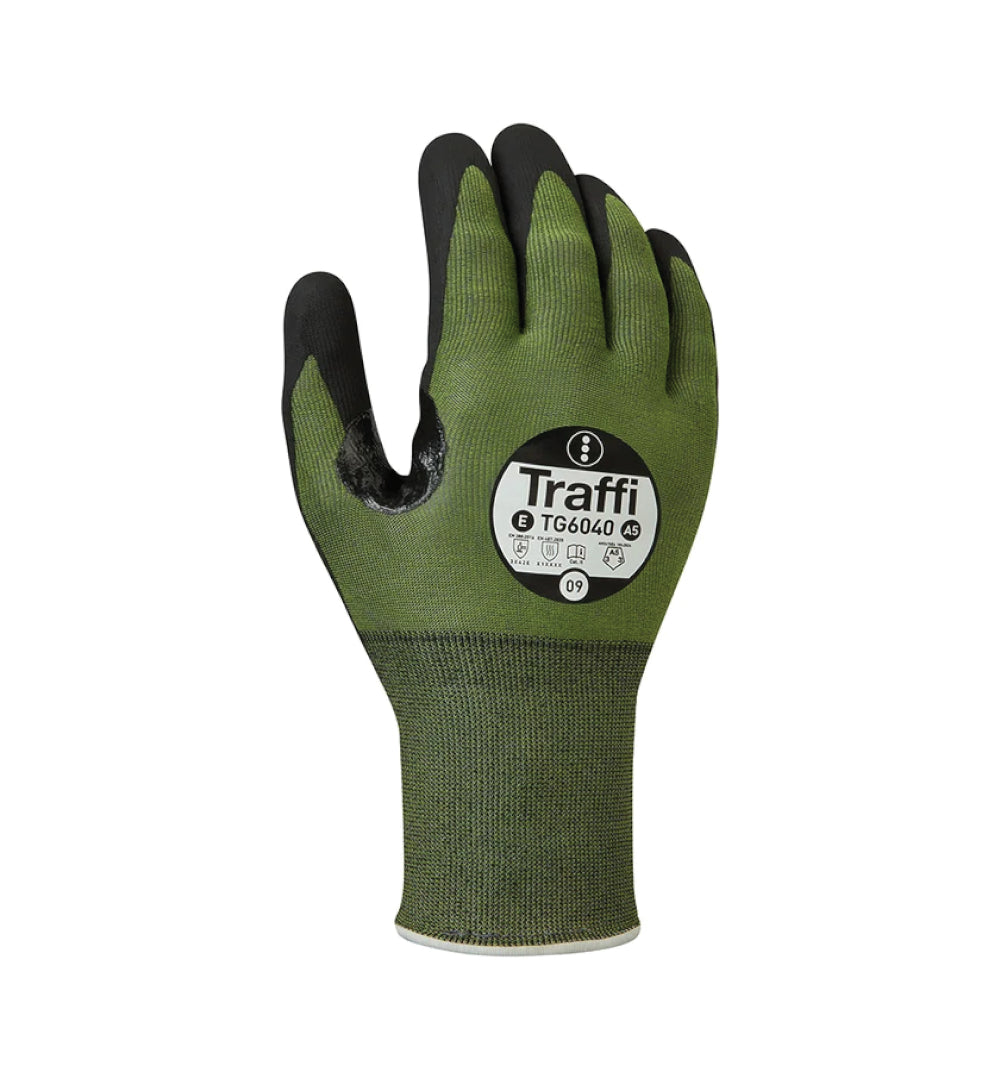 Traffi TG6040 Foam Nitrile Cut Level E Glove