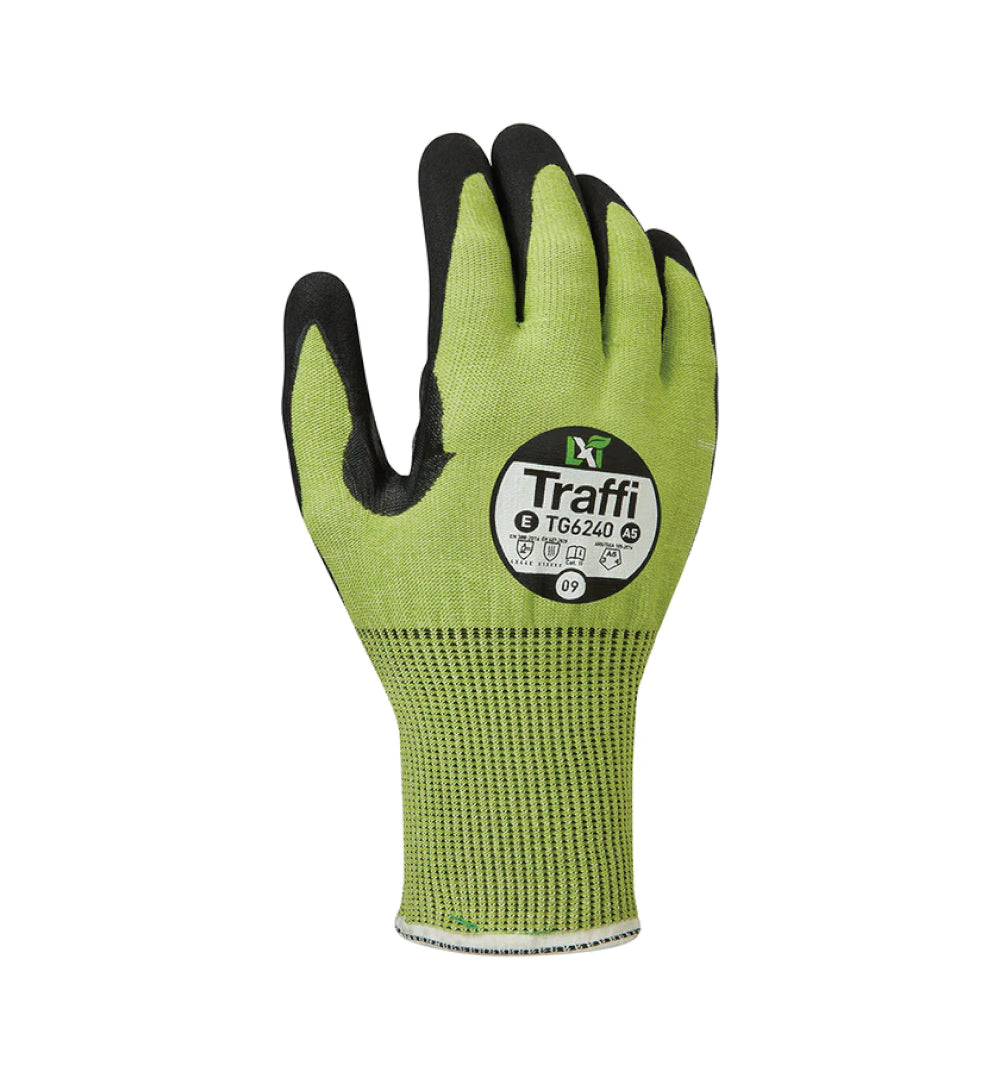 Traffi TG6240 Lightweight Nitrile Cut Level E Glove