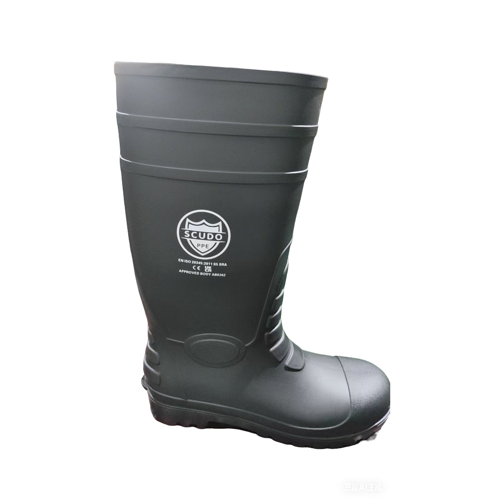 Black Safety Wellington Boots