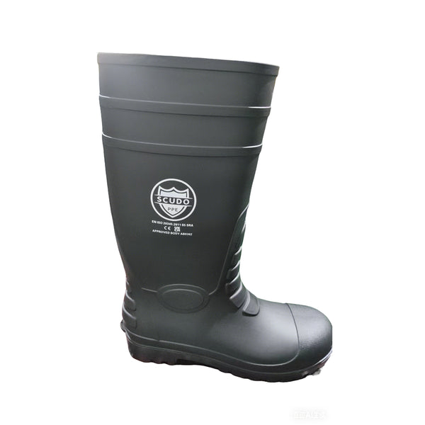 Black Safety Wellington Boots
