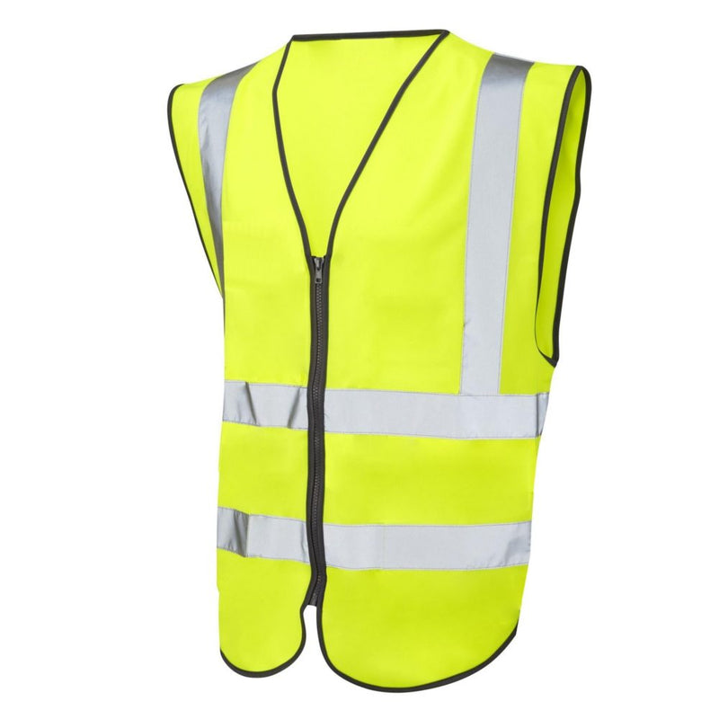 Hi Vis Zip Front Waistcoat - Yellow