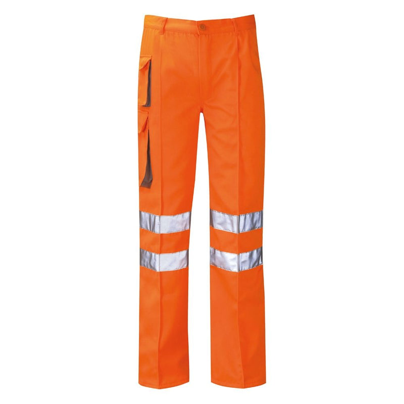 Rail Hi Vis Polycotton Combat Trouser - Orange