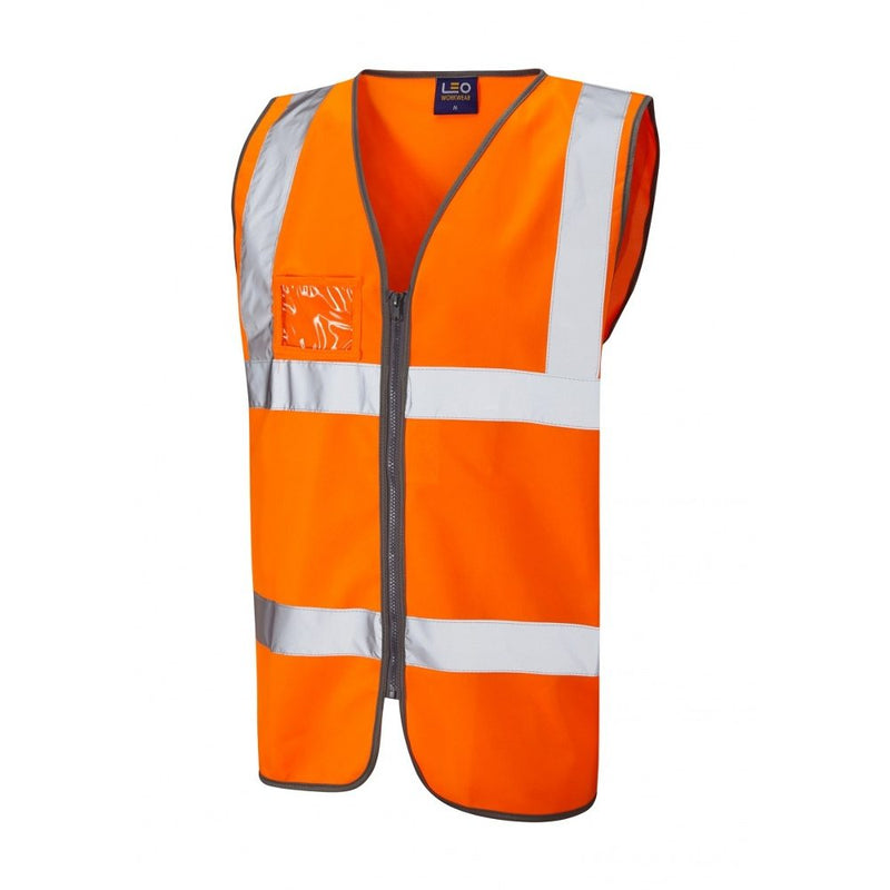 Hi Vis Zip Front Waistcoat - Orange