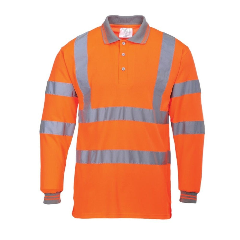 S277 Hi Vis Long Sleeved Polo Shirt