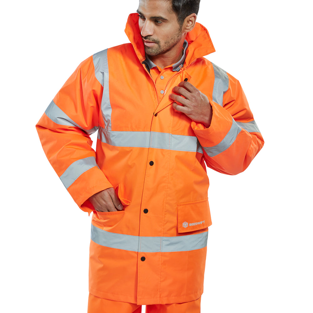 Hi Vis Constructor Jacket - Orange