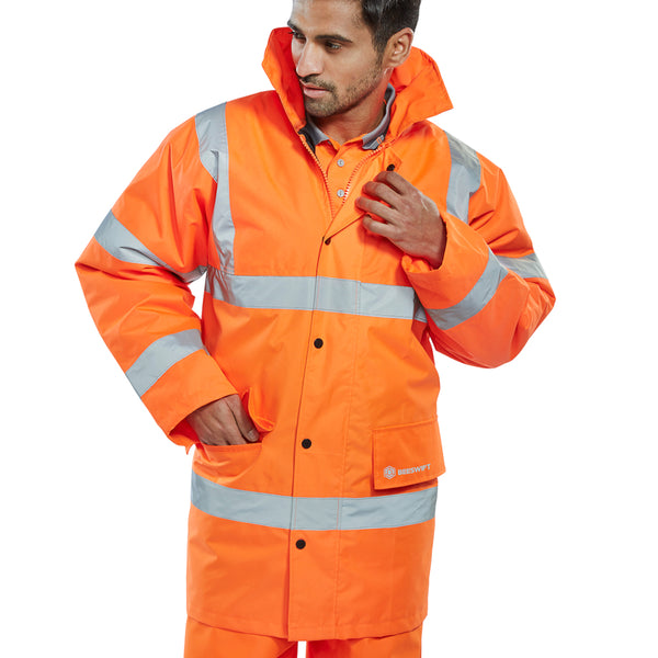 Hi Vis Constructor Jacket - Orange
