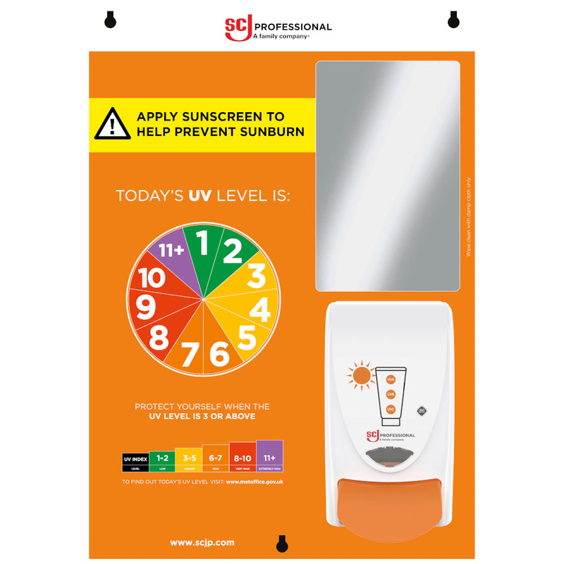 Deb Sunboard - With Mirror, UV Level Indicator and Dispenser