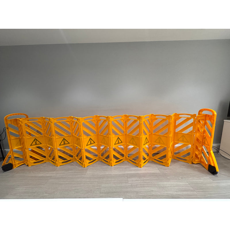 TRAFF TEX™ Portable Expandable Barrier - Yellow - 3.8m