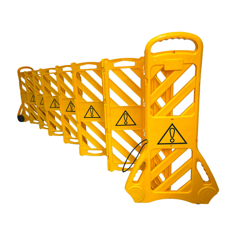 TRAFF TEX™ Portable Expandable Barrier - Yellow - 3.8m