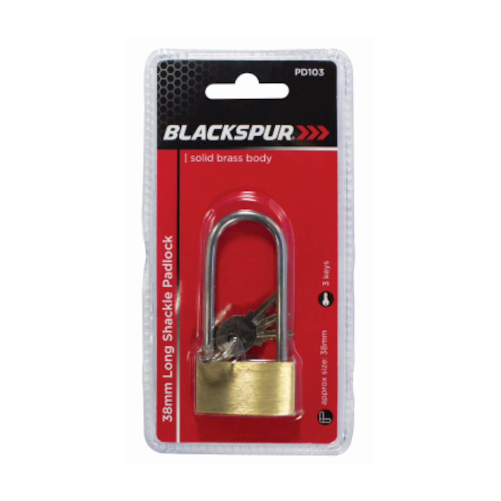 Brass Long Shackle Padlock - 40mm