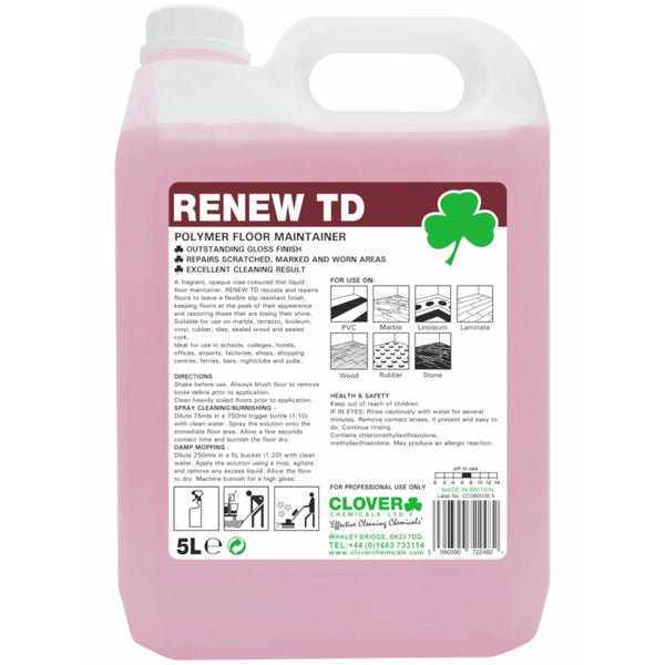 Clover Renew TD Polymer Floor Maintainer – 5 Litre