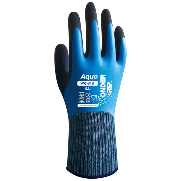 Wonder Grip WG-318 Aqua Fully Coated Glove