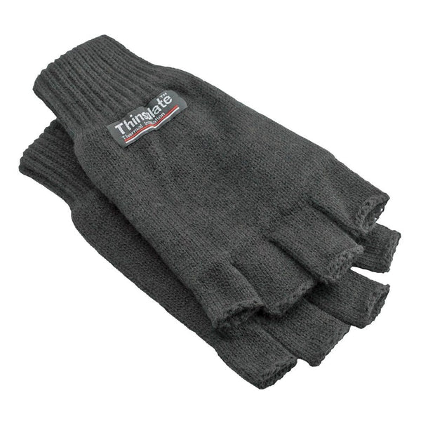 Thinsulate Fingerless Black Gloves - Universal Size