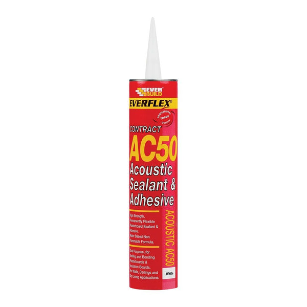 Everbuild AC50 Acoustic Sealant and Adhesive - White - 900ml