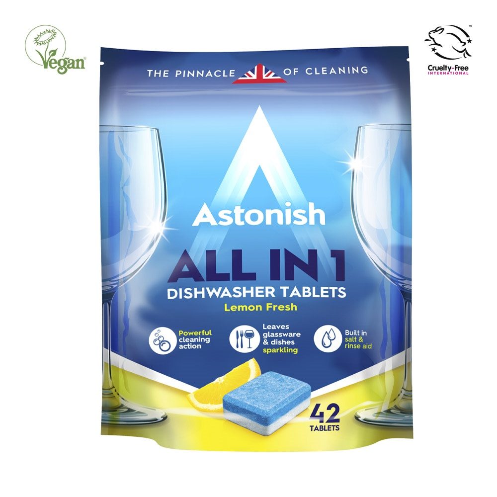 Astonish All in One Dishwasher Tablets - Pack of 42