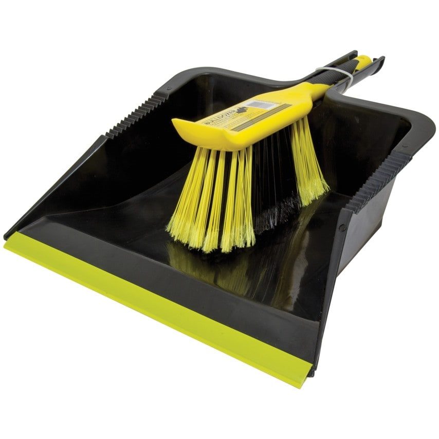 Bulldozer Heavy Duty Dustpan and Brush Set