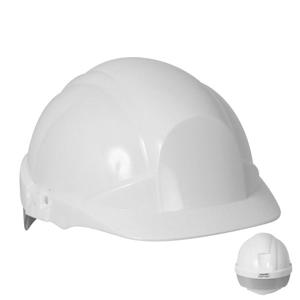 Centurion Reflex Hard Hat with Silver Flash - White