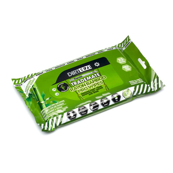 Dirteeze Rayon Bamboo Pro Wipes - Pack of 25