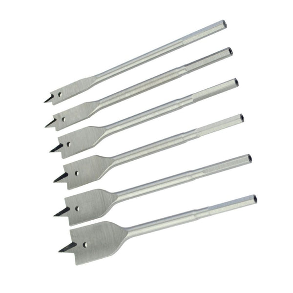 Flat Wood Drill Bits - 6 Piece Set