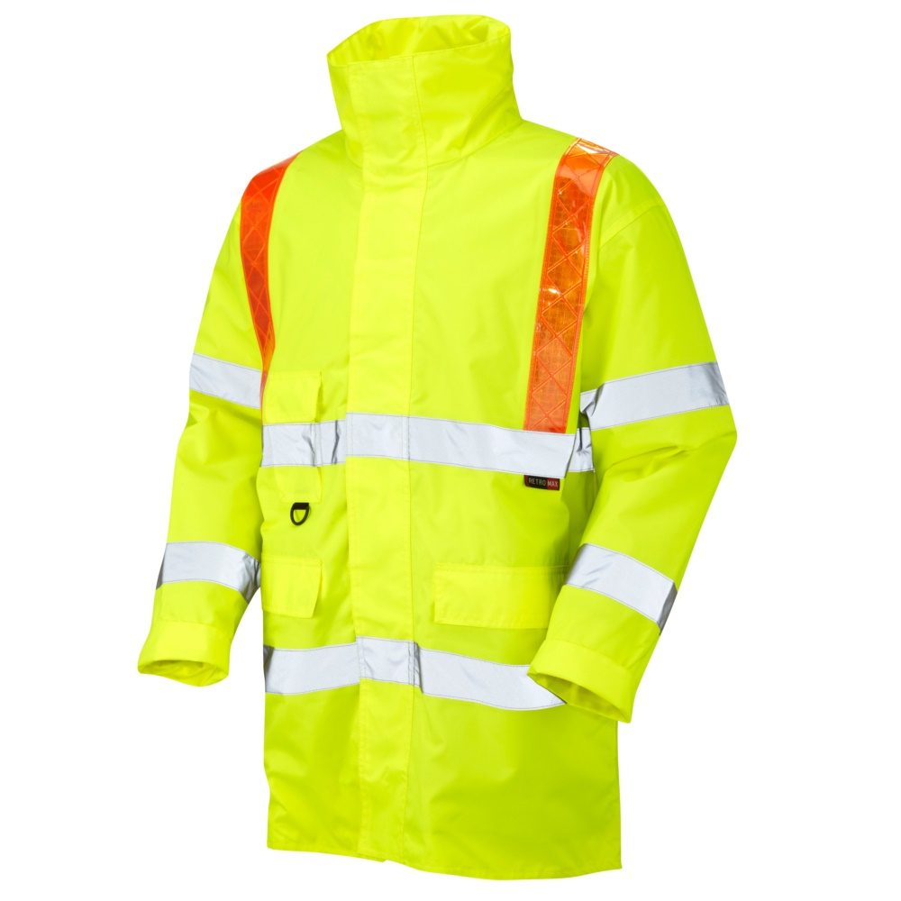 Hi Vis Jacket - Yellow With Red Braces