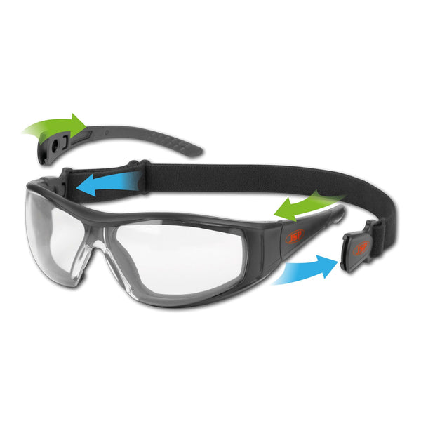 JSP Stealth Hybrid Safety Spectacles / Goggles - Clear Lens