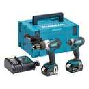 Makita DLX2145TJ Twinpack Combi Drill & Impact Driver (2 x 5.0Ah Batteries) - 18v