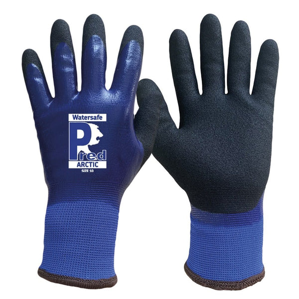 Nitrile Coated Waterproof Cut Level E Gloves - Blue