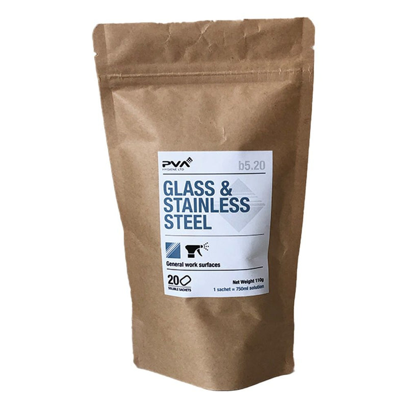 PVA Glass and Stainless Steel - Pack of 20 Sachets