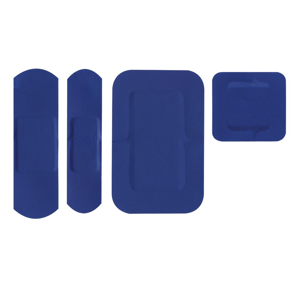 Plasters Blue Detectable - Box of 100 | eracco.co.uk