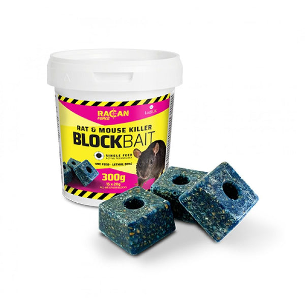 Racan Force Rat and Mouse Killer Blocks - 300g Tub