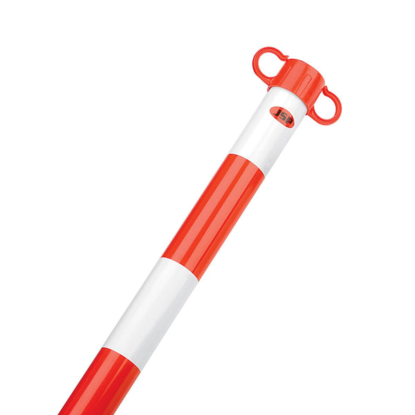Red and White Plastic Post