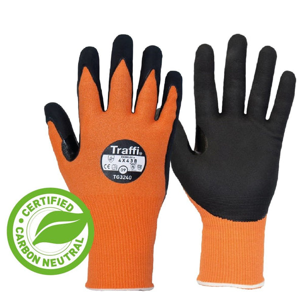 Traffi TG3240 LXT Washable Amber Gloves - Size 9