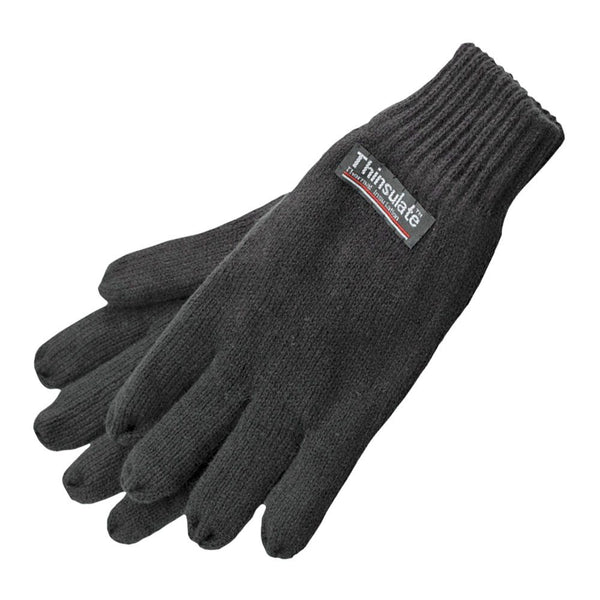 Thinsulate Fingered Black Gloves - Universal Size