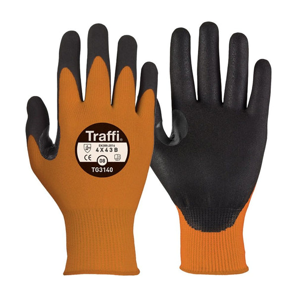 Traffi TG3140 Morphic Cut Level B Amber Gloves