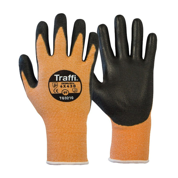 Traffi TG3210 Metric Cut B Amber Gloves