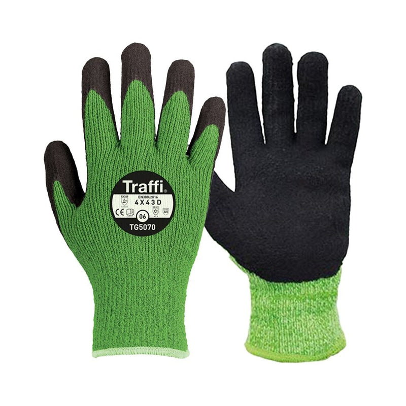 Traffi TG5070 Thermic Cut Level D Green Gloves