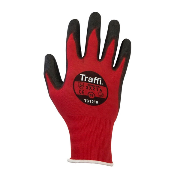 TraffiGloves TG1210 Metric Cut A Red Gloves