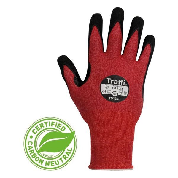 TraffiGloves TG1240 Red Washable Gloves LXT