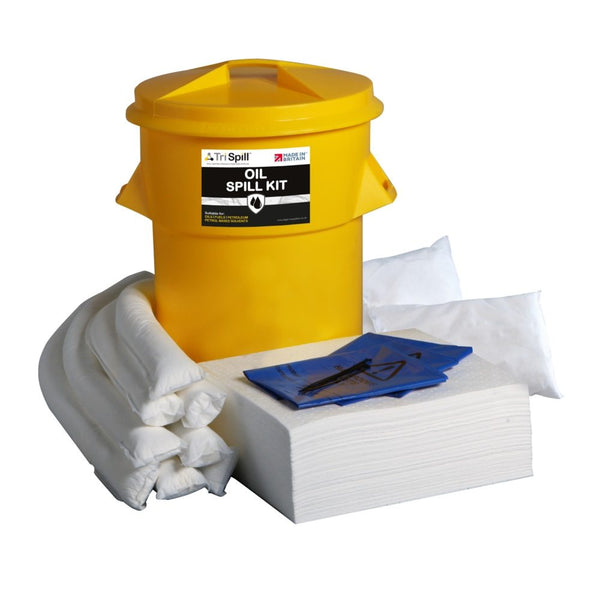 Tri Spill Oil Spill Safety Kit - 80 Litre Supplied in Bin