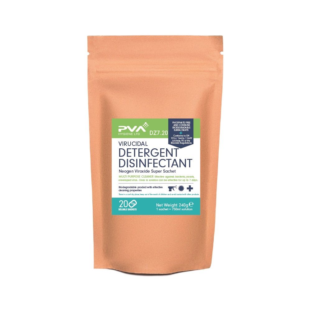 PVA Virucidal Disinfectant - Pack of 20 Sachets | eracco.co.uk