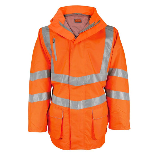 Rail Hi Vis Breathable Jacket - Orange
