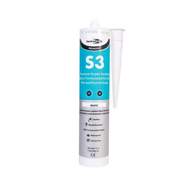 Bond-It S3 Sanitary Silicone - White 300ml